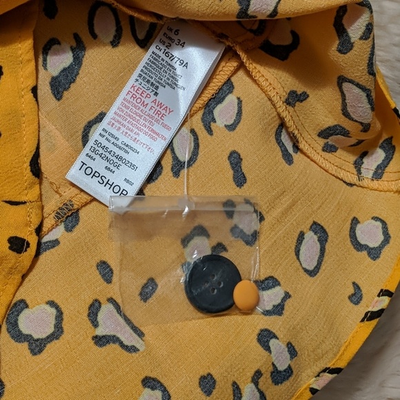 Topshop orange leopard print blouse - Picture 7 of 7